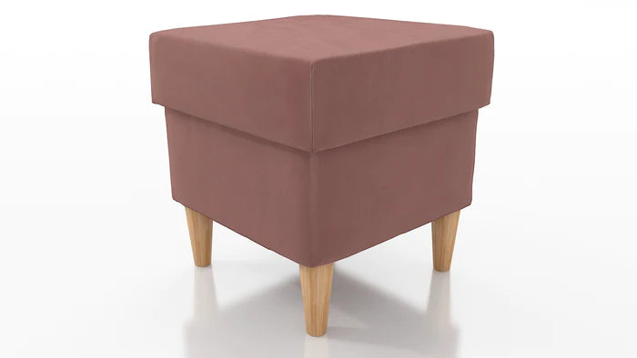 STOOL OSLO WITH STORAGE 40X40CM WOODEN LEGS EASY CLEAN FABRIC KRONOS 29