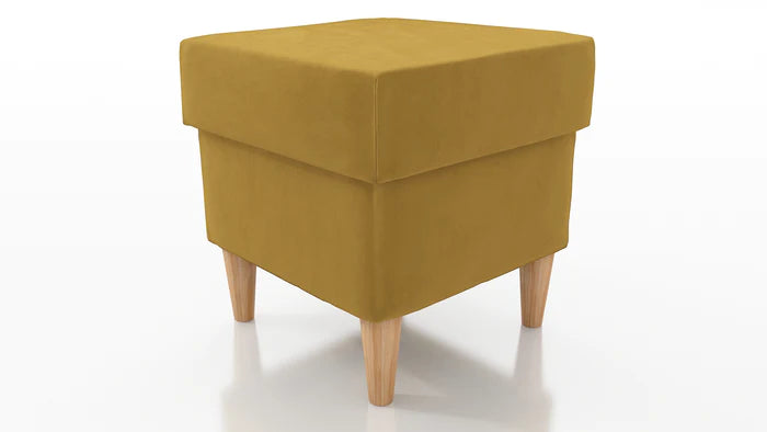 STOOL OSLO WITH STORAGE 40X40CM WOODEN LEGS EASY CLEAN FABRIC KRONOS 01