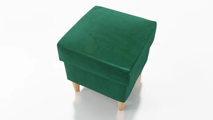 STOOL OSLO WITH STORAGE 40X40CM WOODEN LEGS EASY CLEAN FABRIC KRONOS 19