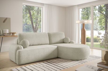 NAROŻNIK SOFA ŁÓŻKO LUNA 264CM uniwersalny PRAWY/LEWY NAROŻNIK / TKANINA ODPORNA NA PLAMY Z PIANKI