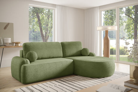 NAROŻNIK SOFA ŁÓŻKO LUNA 264CM uniwersalny PRAWY/LEWY NAROŻNIK / TKANINA ODPORNA NA PLAMY Z PIANKI