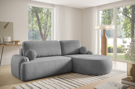 NAROŻNIK SOFA ŁÓŻKO LUNA 264CM uniwersalny PRAWY/LEWY NAROŻNIK / TKANINA ODPORNA NA PLAMY Z PIANKI
