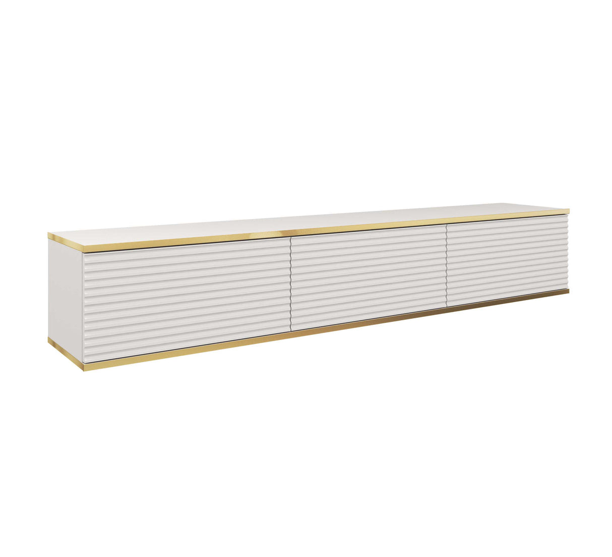 Floating TV Stand ORO 175 SLATS whiteTV Stand ORO 175 Depth: 32cmWidth: 175cmHeight: 30cmA modern tv table is a practical and elegant piece of furniture, a perfect for people who looking for functional furniture for a modern interior.The simple design gua