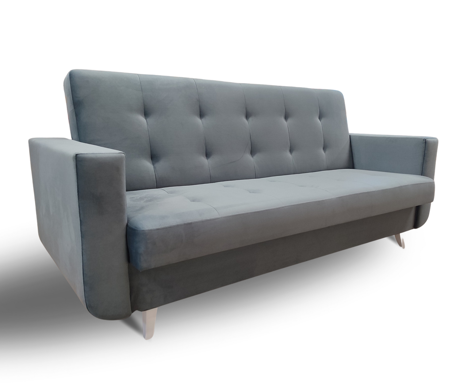 SOFA BED NEO 218cm / SPRINGS + FOAM CHOICE OF COLOR EASY CLEAN FABRICThe NEO sofa is made of high-quality VELVET fabric with a stain-resistant coating.comfortable and solidSpecification:free-standing sofawooden legs (color to choose)stitched seat and back