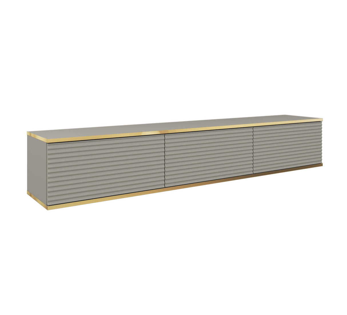 Floating TV Stand ORO 175 SLATS greyTV Stand ORO 175 Depth: 32cmWidth: 175cmHeight: 30cmA modern tv table is a practical and elegant piece of furniture, a perfect for people who looking for functional furniture for a modern interior.The simple design guar