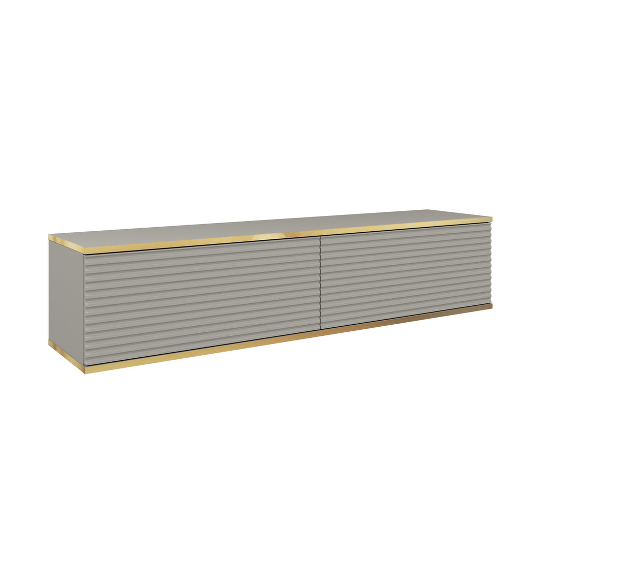 Floating TV Stand ORO 135 SLATS greyTV Stand ORO 135 Depth: 32cmWidth: 135cmHeight: 30cmA modern tv table is a practical and elegant piece of furniture, a perfect for people who looking for functional furniture for a modern interior.The simple design guar