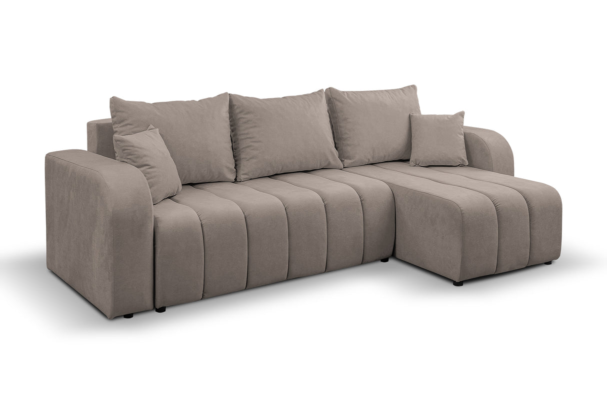 NAROŻNA SOFA ŁÓŻKO VENA 238CM uniwersalny PRAWY/LEWY NAROŻNIK / TKANINA ODPORNA NA PLAMY Z PIANKI