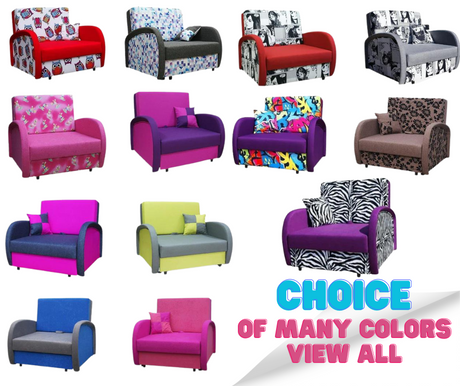 SINGLE SOFA BED SUZIE 97CM CHOICE OF COLORS / FOAMDimensions :- width 97 cm- height 85 cm- depth 95 cm- area sleeping 80/195 cm +/- 3The sofa is made of a wooden frame, the sleeping surface is made of PUR T30 / 42 foam.The sofa is unfolded using an automa
