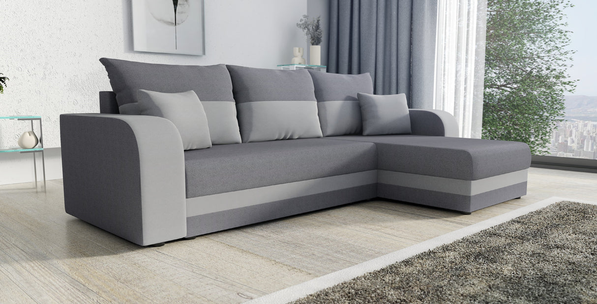 CORNER SOFA BED HAWO 242cm universal RIGHT/LEFT CORNER / FOAM + SPINGS
