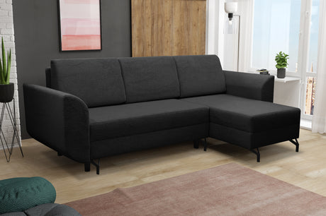 CORNER SOFA BED OSLO WITH OPTIONAL STOLLTHIS MODEL IS UNIVERSAL WHICH MEANS YOU CAN CHOOSE CORNER SIDE DURING ASSEMBLY3x PILLOWS INCLUDED2X STORAGE SPACE BONELL SPRINGS + FOAMAnna Furniture