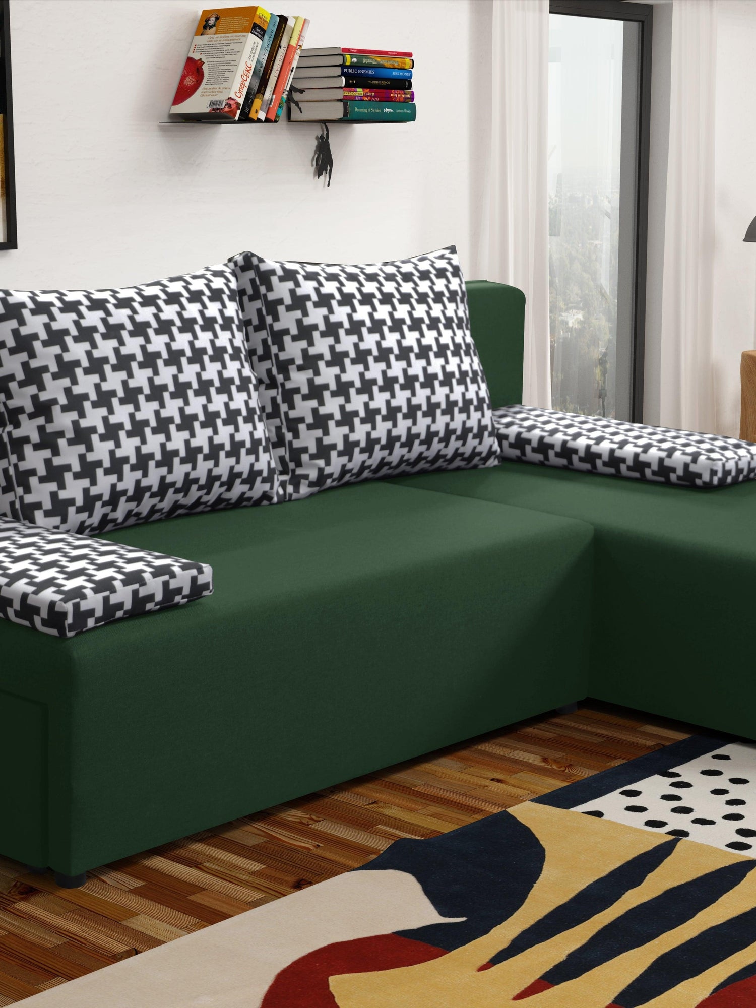 MAŁA SOFA ROZKŁADANA ROGOWA TOM 201CM UNIWERSALNY PRAWY/LEWY RÓG / PIANKA *WYBÓR WIELU KOLORÓW*