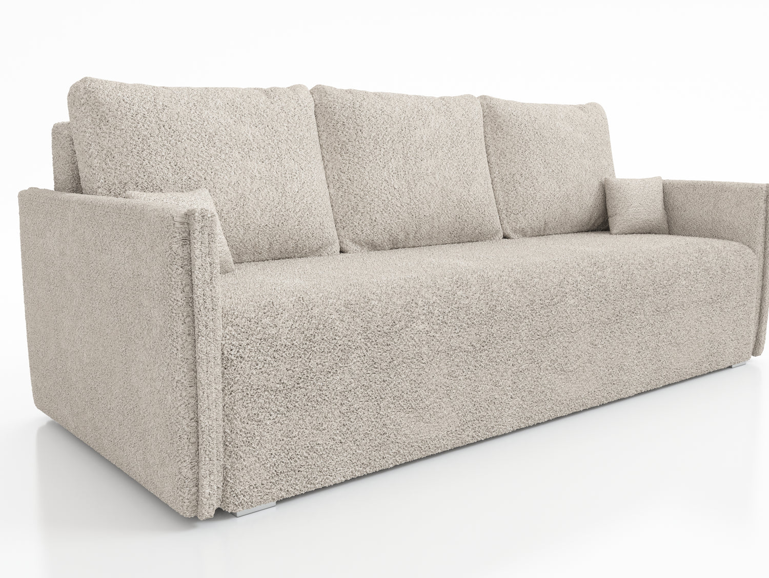 NEW! SOFA BED BIANCA 207CM BONELL SPINGS + FOAM BOUCLE FABRIC / CHOICE OF COLOR