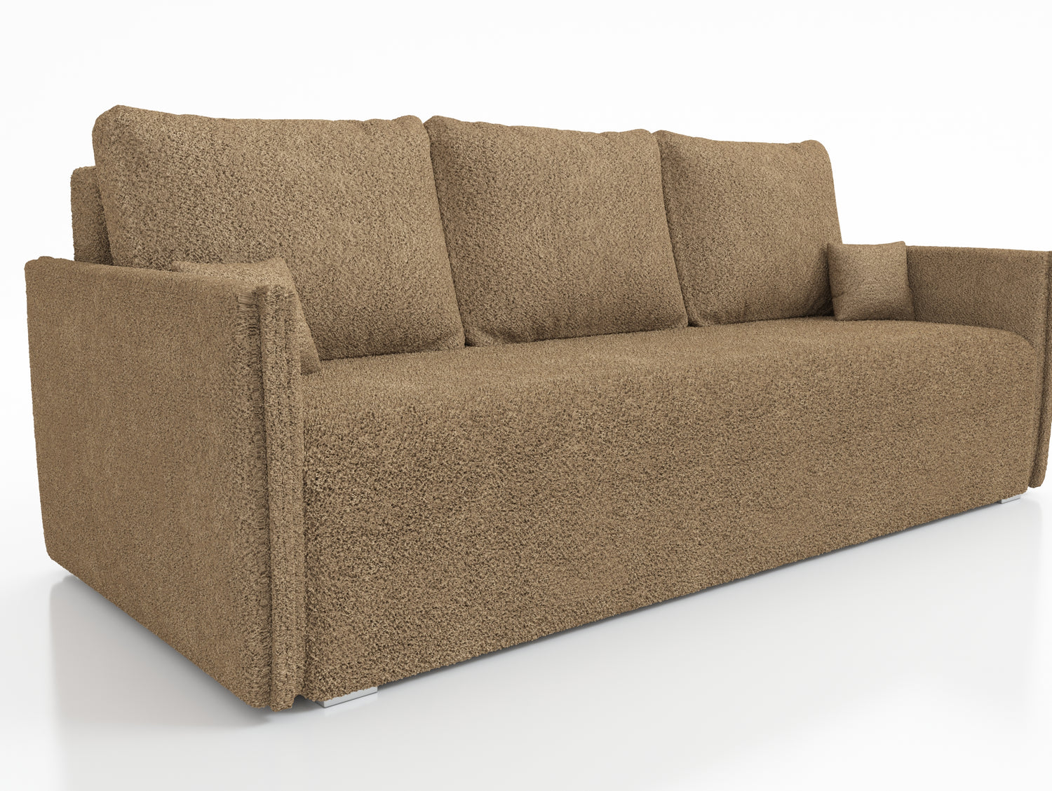 NEW! SOFA BED BIANCA 207CM BONELL SPINGS + FOAM BOUCLE FABRIC / CHOICE OF COLOR