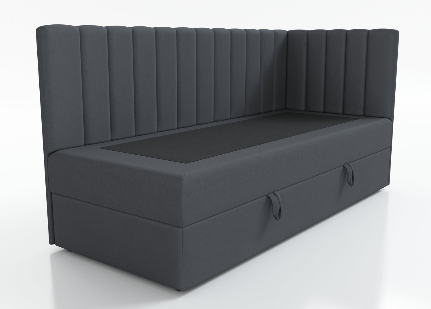 ŁÓŻKO JEDNOOSOBOWE LARA 100X200CM Z OŚWIETLENIEM I USB