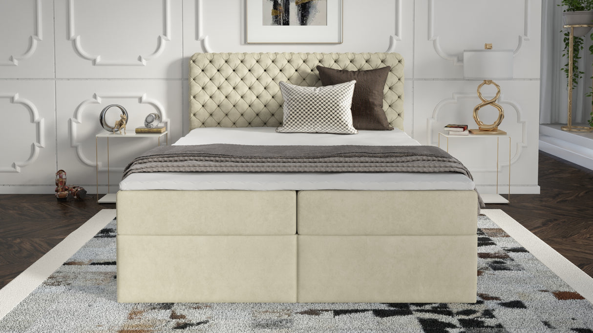 CONTINENTAL BED CHESTERFIELD 2X LIFT UP STORAGE BOX 140 / 160 / 180CM