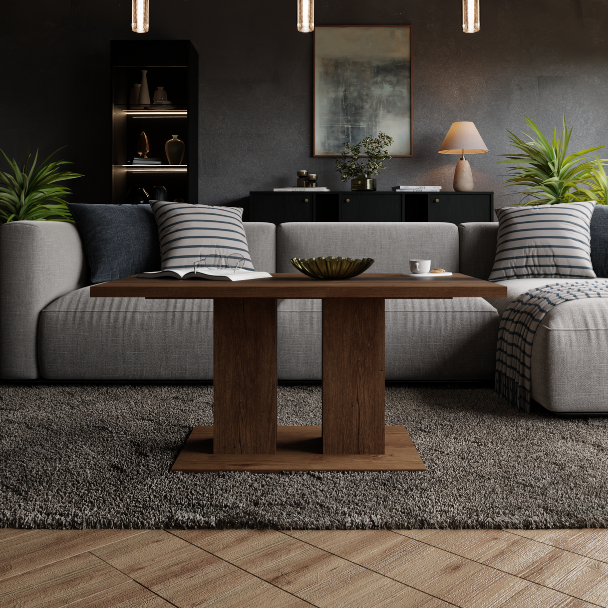 COFFEE TABLE BEN LEFKAS AND BLACK 110X60CM - Anna Furniture