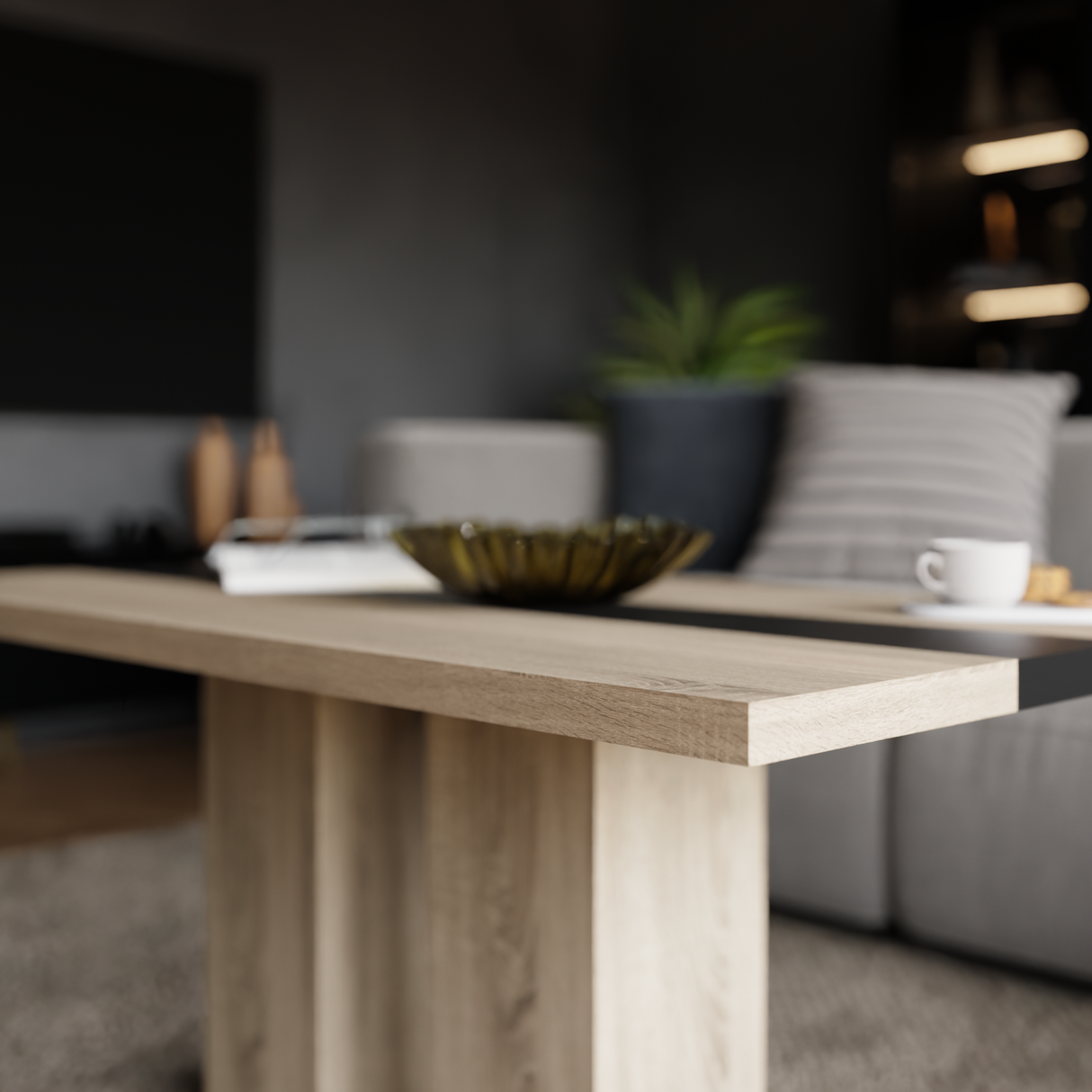 COFFEE TABLE BEN SONOMA AND BLACK 110X60CM - Anna Furniture