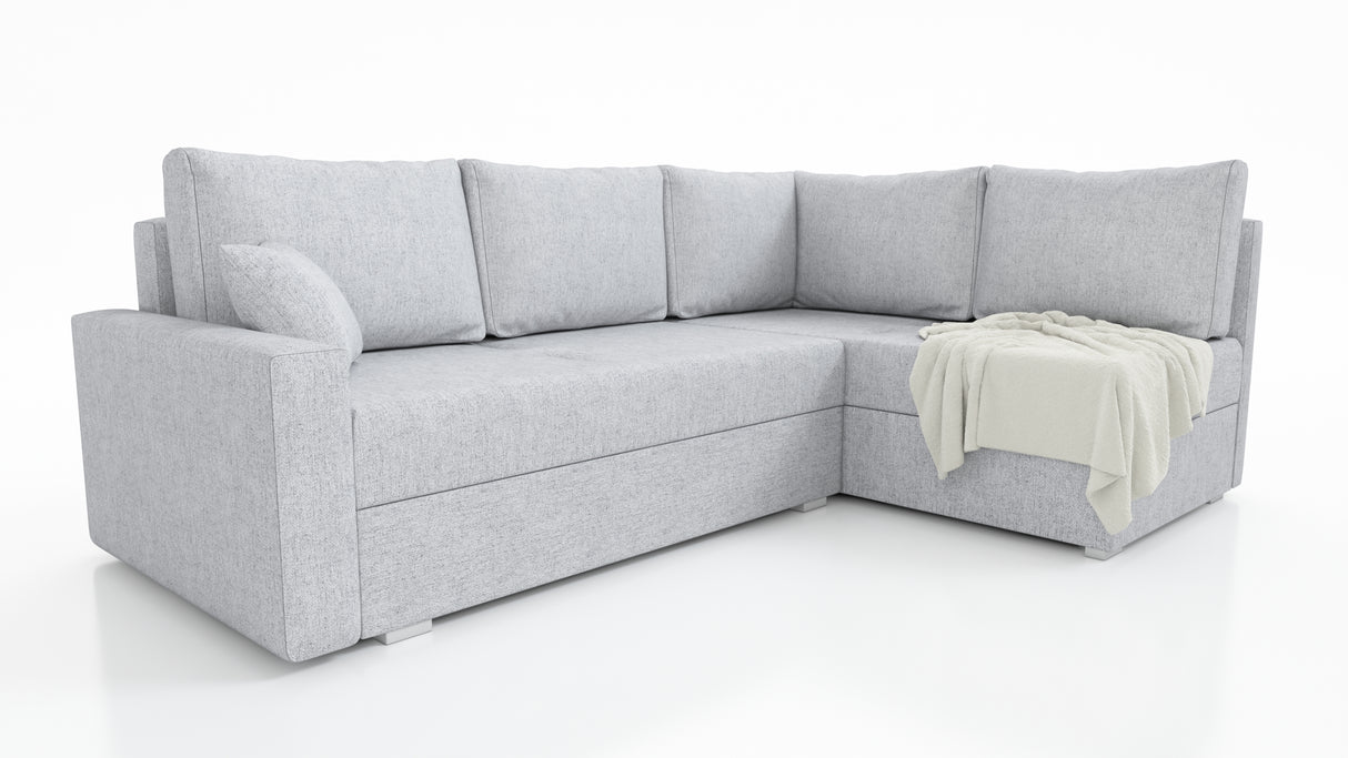 CORNER SOFA BED FINO 228CM/ SPRINGS + FOAM - Anna Furniture