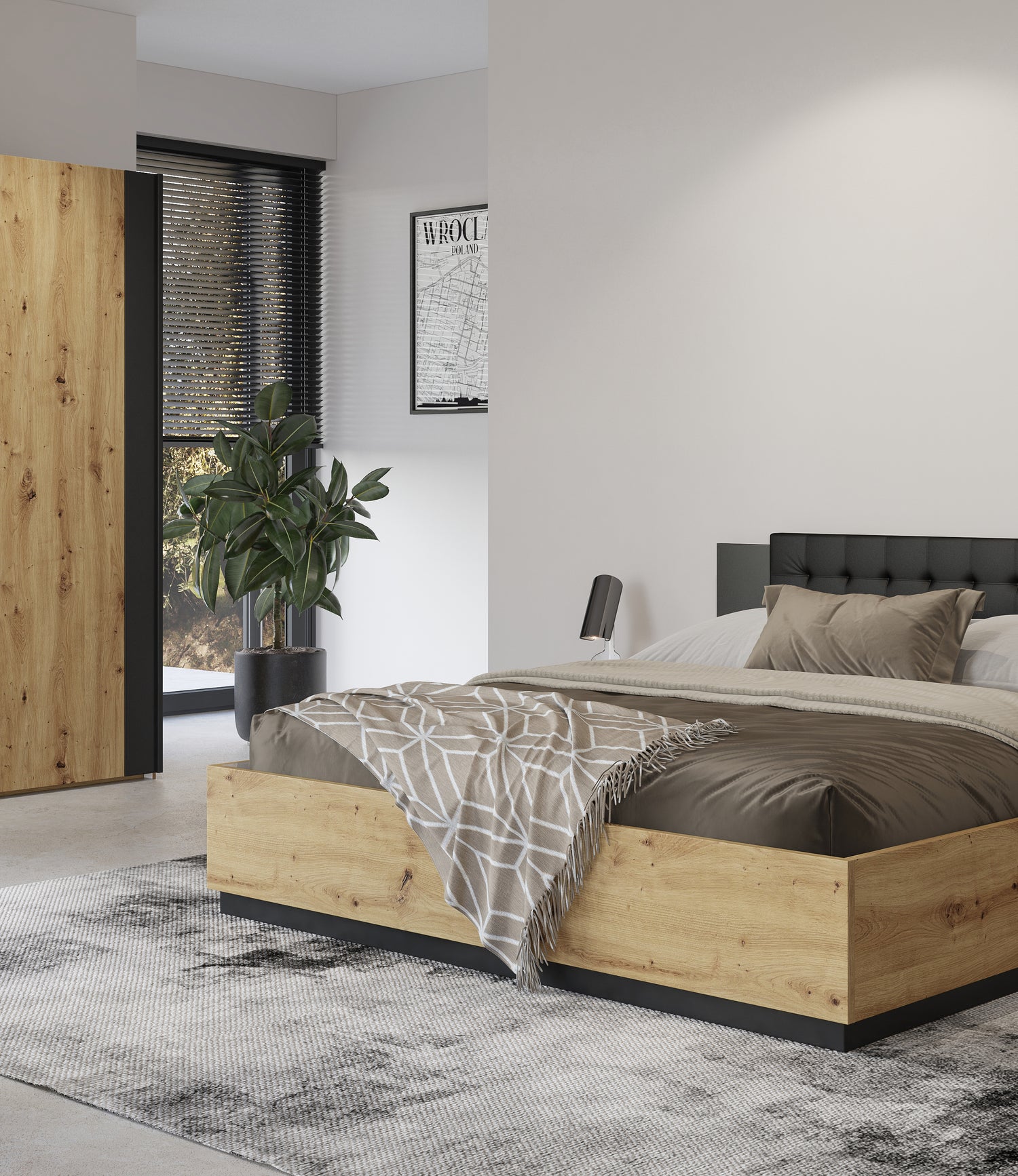 Sigma Sliding Door Wardrobe 200cmIntroducing Sigma: a fusion of style, space, and contemporary practicality. Ideal for a bedroom or guest room, it boasts dual sliding doors, two roomy enclosed sections, and two hanging rods for organization. Choose from t