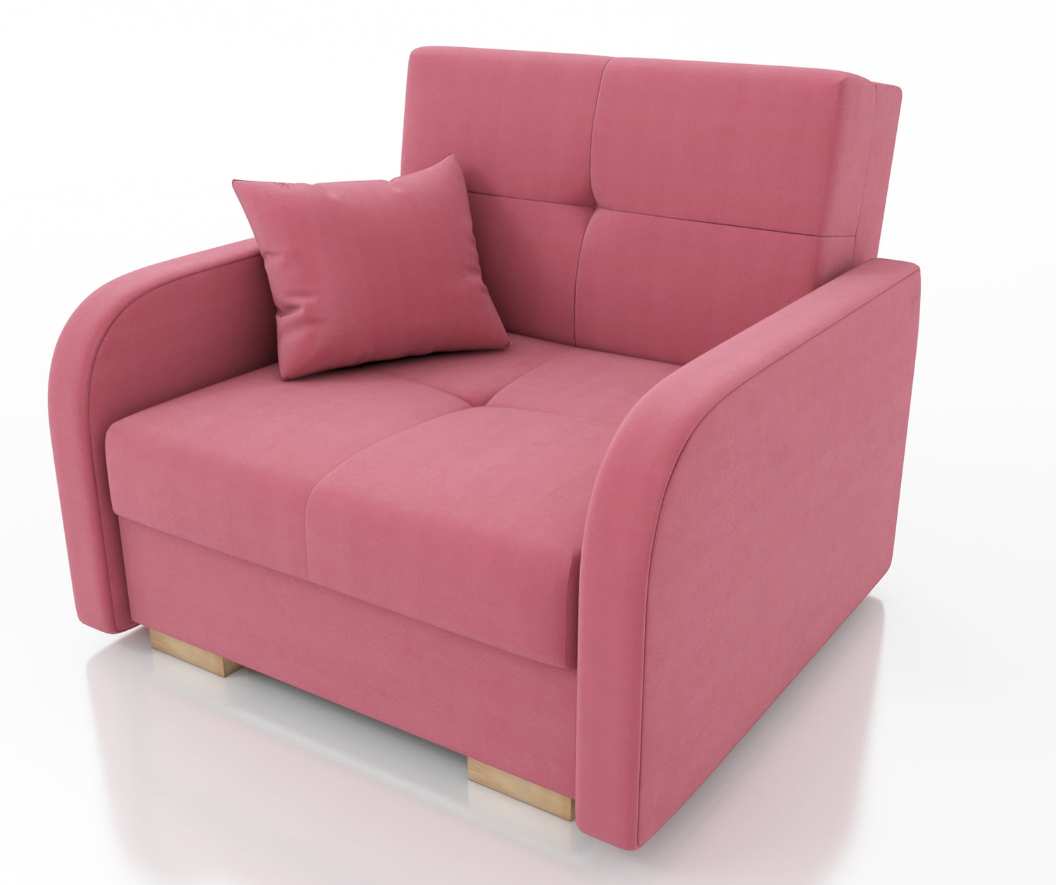 SINGLE SOFA BED OLA I 103cm CHOICE OF COLOR / FOAMDimensions :HEIGHT 85CMDEEPTH 95CMWIDHT 103CMSLEEPING AREA 80X195 cm(no possibility to change dimensions) +/- 3The sofa is made of a wooden frame, the sleeping surface is made of PUR T30 / 42 foam. The sof