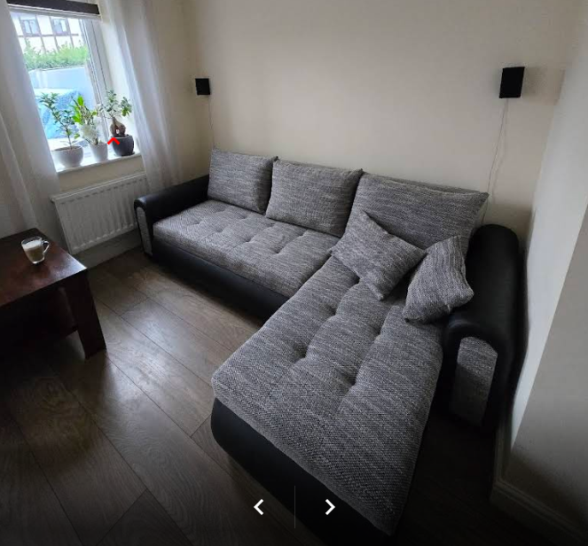 NAROŻNIK UNIWERSALNY ECO 240CM SZARY/CZARNY SZAFKA BERLIN 01 / MADRYT 9100 2X PRZECHOWYWANIE