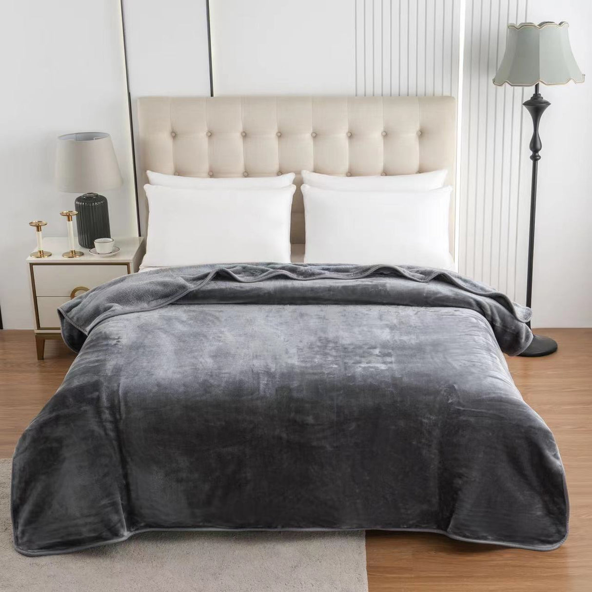 Super Soft Warm Blanket Sofa Bed Throw in Double & King Size CHARCOALOur chunky throw blanket is big enough to hold a bed, sofa, or couch. It can also be used as a home decoration. Whether you're snuggling up on the couch for a movie night, getting a good