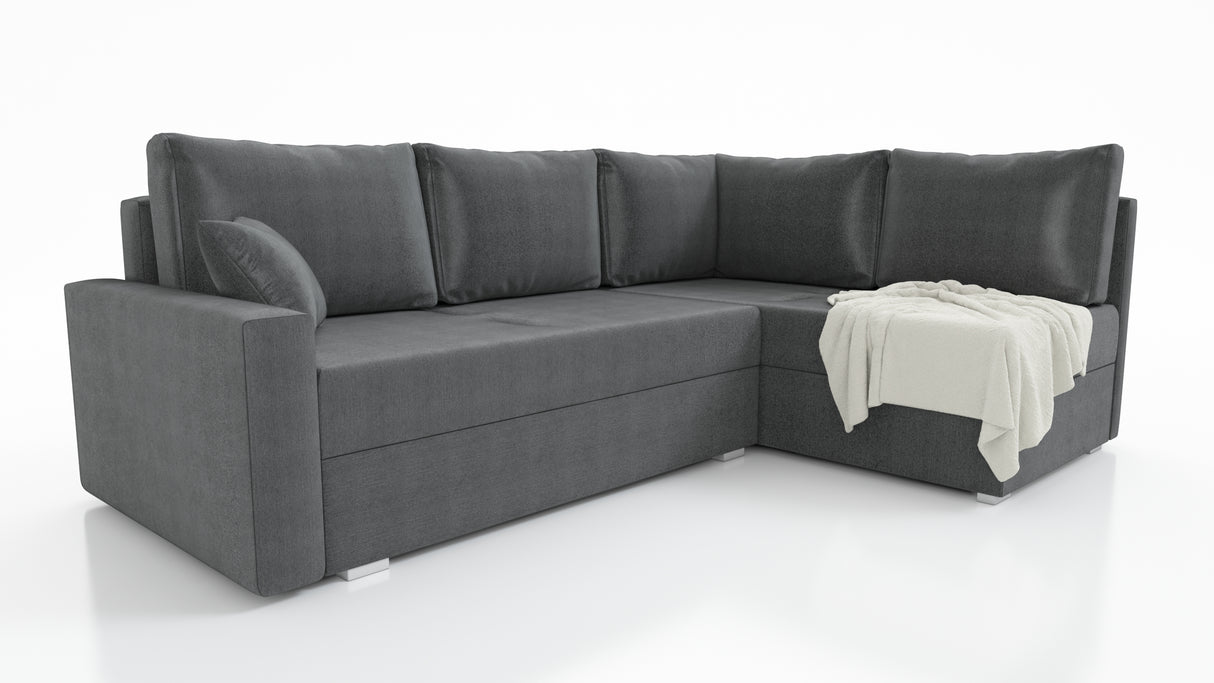 CORNER SOFA BED FINO 228CM/ SPRINGS + FOAM - Anna Furniture