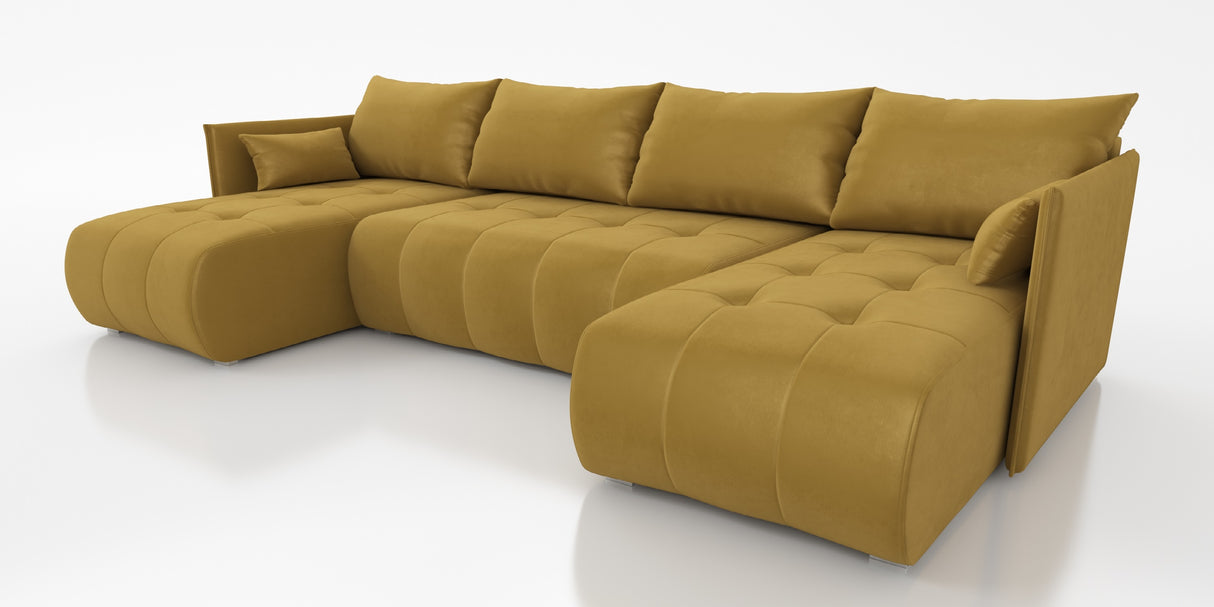 NEW! CORNER SOFA BED NESS U SHAPE *CHOICE OF COLORS* / SPRINGS + FOAM - Anna Furniture