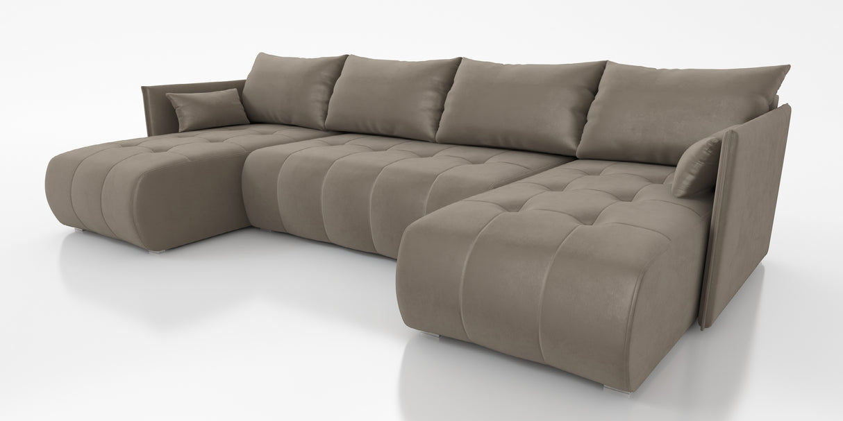 NEW! CORNER SOFA BED NESS U SHAPE *CHOICE OF COLORS* / SPRINGS + FOAM - Anna Furniture