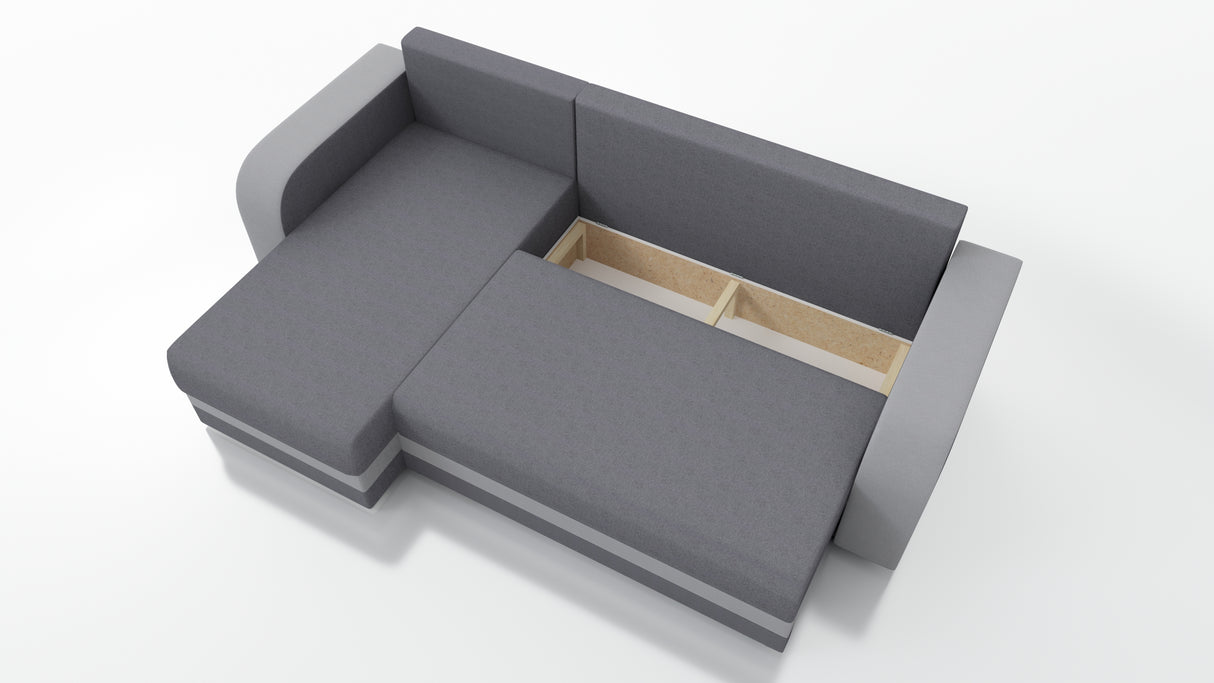 CORNER SOFA BED HAWO 242cm universal RIGHT/LEFT CORNER / FOAM + SPINGS