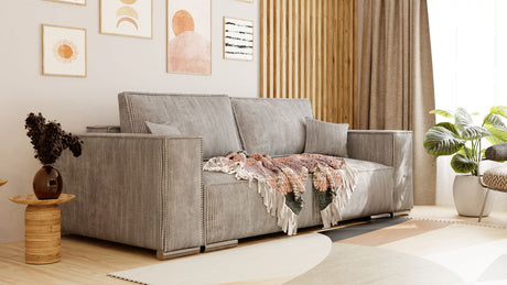 SOFA BED FIORD POSO 03 250cm / SPRINGS + FOAMSOFA DIMENSIONS: sleeping area 154/190 cm width 249 cm depth 94 cm height to the seat 40 cm side height 58 cm seat depth 79 cm (without cushions) seat depth 62 cm (with cushions)* dimensions given with a tolera