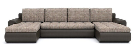 CORNER SOFA BED PRADO U LAWA 02/1116 300CM / SPRINGS + FOAMWavy springs CHOICE OF COLOR large sleeping areaSEAT AND CUSHION MADE IN LAWA FABRIC CLICK HERE BOTTOM AND SIDES MADE ON FAUX LEATHER SOFT CLICK HERE Dimensions W: 300cm D:152cm H: 85cm Sleeping a