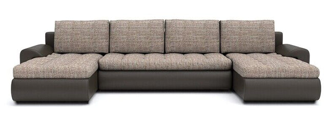 CORNER SOFA BED PRADO U LAWA 02/1116 300CM / SPRINGS + FOAMWavy springs CHOICE OF COLOR large sleeping areaSEAT AND CUSHION MADE IN LAWA FABRIC CLICK HERE BOTTOM AND SIDES MADE ON FAUX LEATHER SOFT CLICK HERE Dimensions W: 300cm D:152cm H: 85cm Sleeping a
