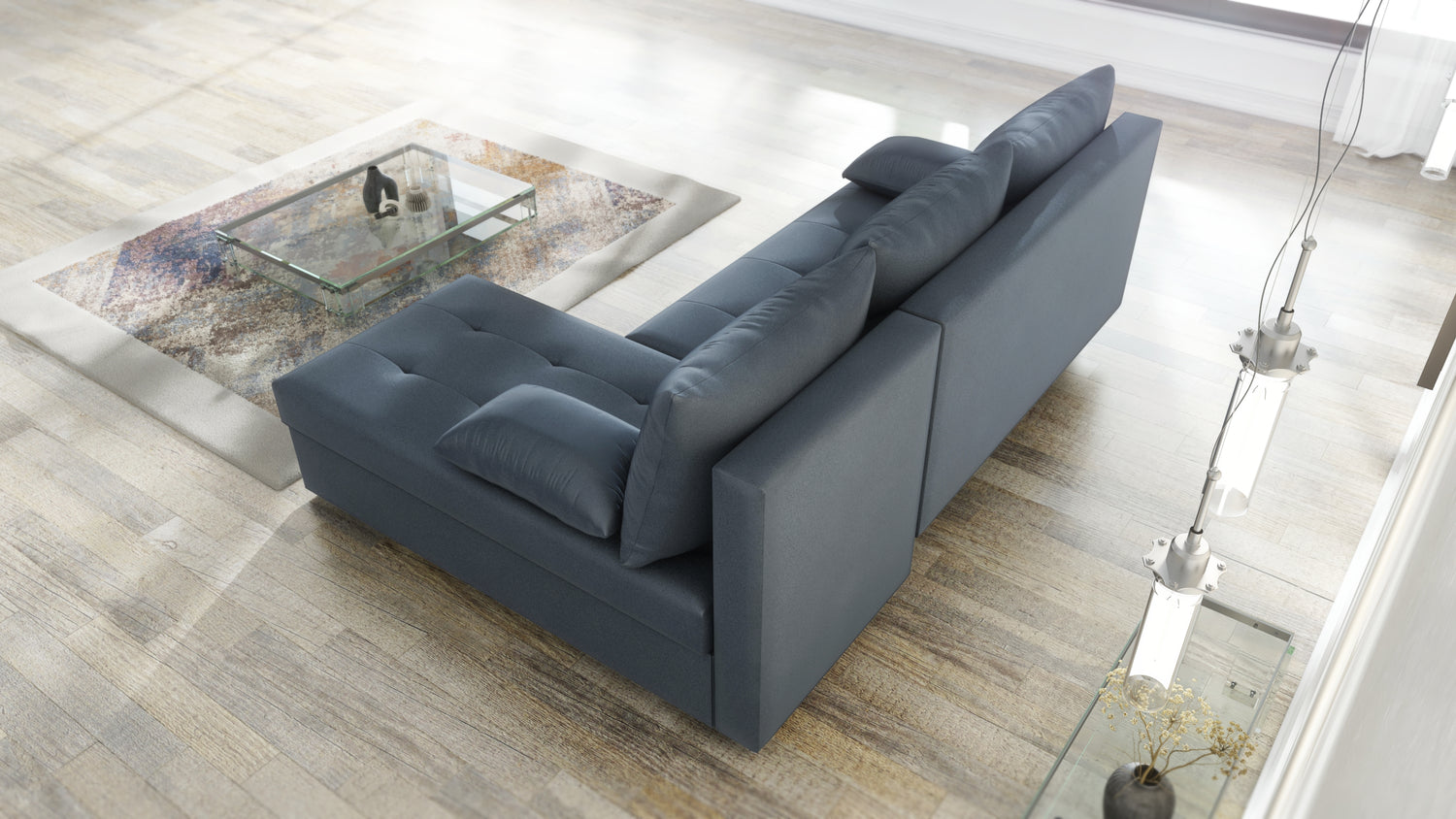 NAROŻNIK SOFA ŁÓŻKO LOTUS S 200CM 2X PRZESTRZEŃ DO PRZECHOWYWANIA