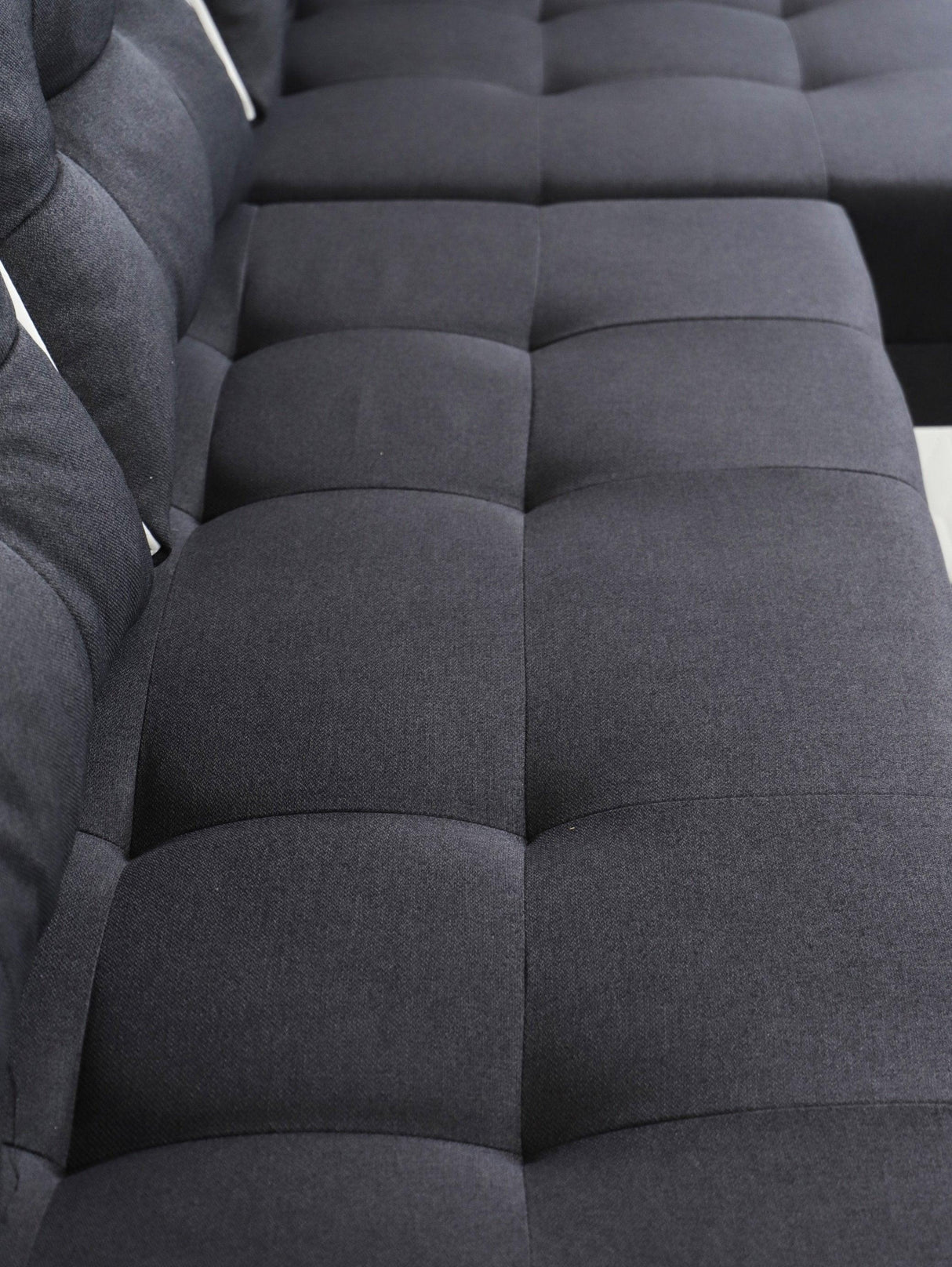 CORNER SOFA BED SAM GRAPHITE / WHITE 236CM 2X STORAGE SPACE universal RIGHT/LEFT CORNER / BONELL SPRINGS + FOAMTHIS MODEL IS UNIVERSAL WHICH MEANS YOU CAN CHOOSE CORNER SIDE DURING ASSEMBLY3x PILLOWS INCLUDED2X STORAGE SPACE BONELL SPRINGS + FOAM - length