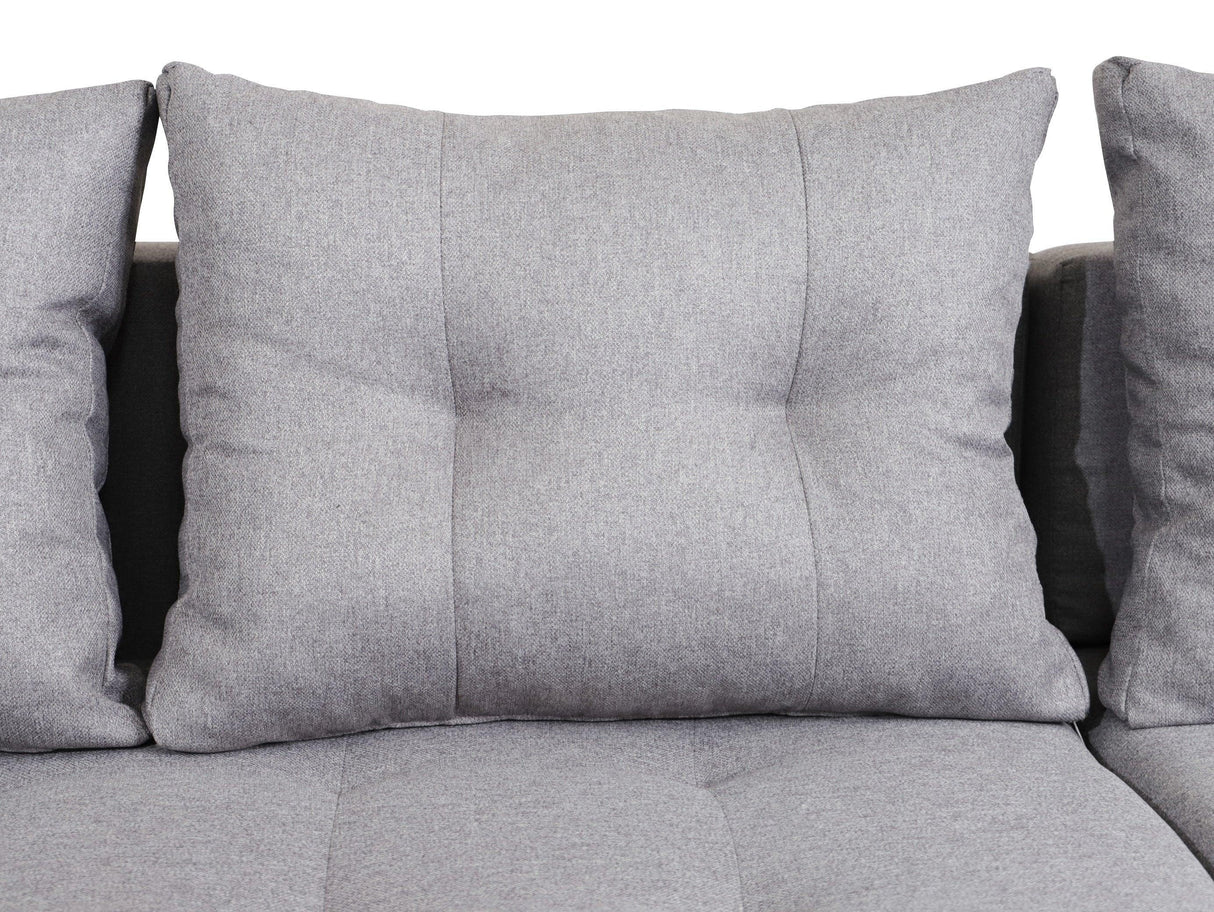 CORNER SOFA BED PALMO 2X STORAGE SPACE MALMO 95 GREY 240cm universal RIGHT/LEFT CORNER / BONELL SPRINGS + FOAMVIEW ALL COLORS CLICK HERETHIS MODEL IS UNIVERSAL WHICH MEANS YOU CAN CHOOSE CORNER SIDE DURING ASSEMBLYMADE IN MALMO FABRIC CLICK HERE3x PILLOWS