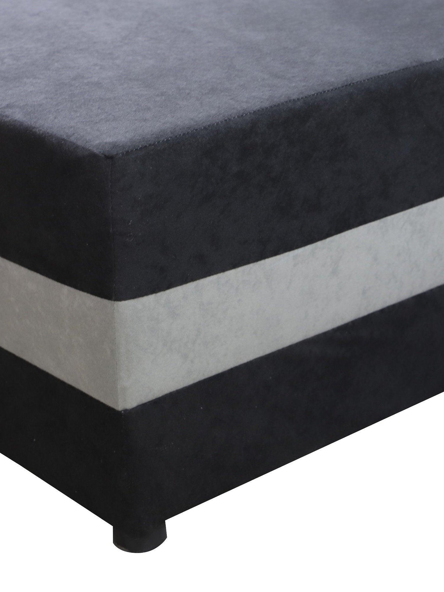 CORNER SOFA BED ALEXA BLACK / DARK GREY 238cm universal RIGHT/LEFT CORNER / FOAMTHIS MODEL IN UNIVERSAL WHICH MEANS YOU CAN CHOOSE CORNER SIDE DURING ASSEMBLY3x PILLOWS INCLUDED1X STORAGE SPACESLEEPING FUNCTIONDIMENTIONSWidth: 238 cmDepth: 140cmSleeping a