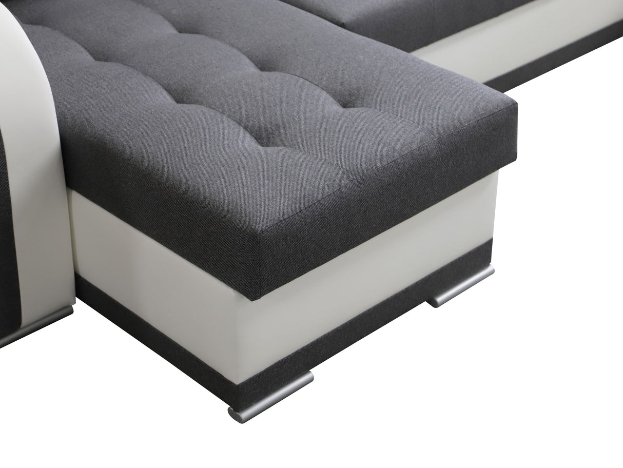 CORNER SOFA BED DINA U SHAPE 308CM 3X STORAGE SPACE CHOICE OF COLOR / BONELL SPRINGS + FOAM3X STORAGE SPACEBONELL SPRINGS + FOAMFABRIC INARI + FAUX LEATHERSIZEWIDTH 308CMDEEPTH 140CMHEIGHT 90CMSLEEPING AREA 270X140CMPACKED WEIGHT/DIMENTIONS 1/4 42kg 43x13