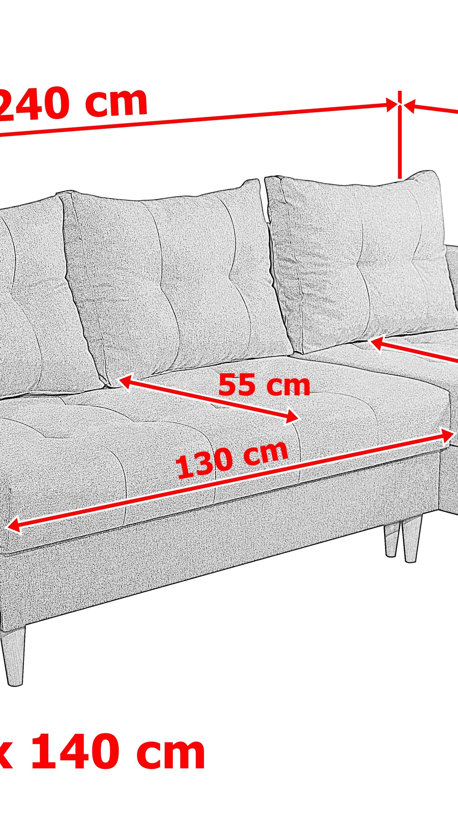 CORNER SOFA BED PALMO 2X STORAGE SPACE MALMO 95 GREY 240cm universal RIGHT/LEFT CORNER / BONELL SPRINGS + FOAMVIEW ALL COLORS CLICK HERETHIS MODEL IS UNIVERSAL WHICH MEANS YOU CAN CHOOSE CORNER SIDE DURING ASSEMBLYMADE IN MALMO FABRIC CLICK HERE3x PILLOWS