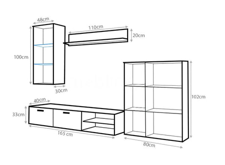 TV WALL UNIT DAMIAN SONOMATV wall unit DAMIAN is perfect for modern interior of your living room.16 colors remote control led lights +£20UncategorizedAnna Furniture