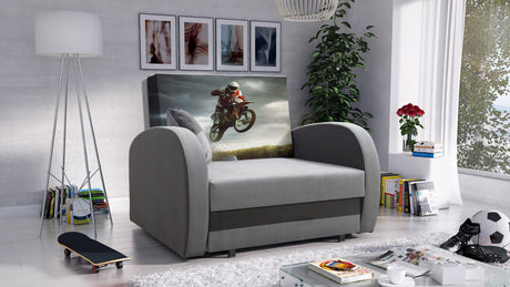 SINGLE SOFA BED TOLA 100CM *CHOICE OF COLORS* EASY CLEAN FABRIC / FOAMDimensions:- width 100 cm- height 85 cm- depth 97 cm- sleeping area 80/195 cm Made on a solid pine skeleton, the structure will allow for long-term and trouble-free use Sleeping functio