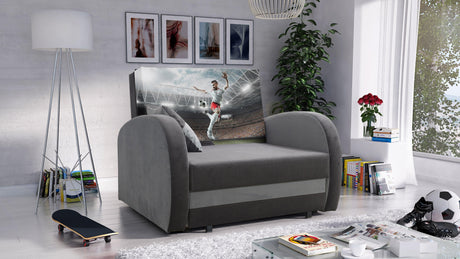 SINGLE SOFA BED TOLA 100CM *CHOICE OF COLORS* EASY CLEAN FABRIC / FOAMDimensions:- width 100 cm- height 85 cm- depth 97 cm- sleeping area 80/195 cm Made on a solid pine skeleton, the structure will allow for long-term and trouble-free use Sleeping functio