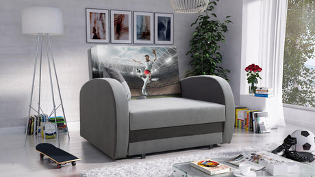 SINGLE SOFA BED TOLA 100CM *CHOICE OF COLORS* EASY CLEAN FABRIC / FOAMDimensions:- width 100 cm- height 85 cm- depth 97 cm- sleeping area 80/195 cm Made on a solid pine skeleton, the structure will allow for long-term and trouble-free use Sleeping functio