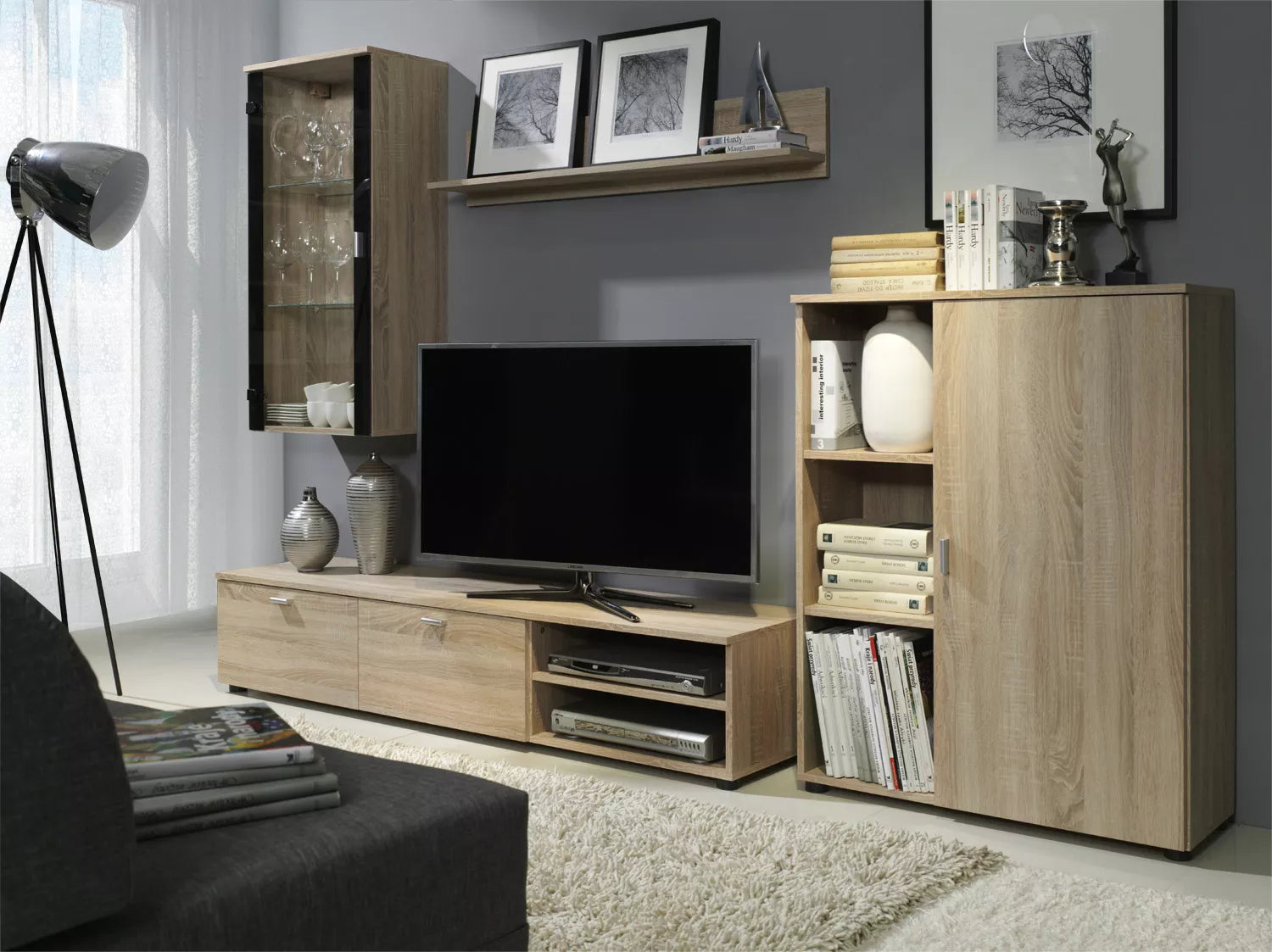 TV WALL UNIT DAMIAN SONOMATV wall unit DAMIAN is perfect for modern interior of your living room.16 colors remote control led lights +£20UncategorizedAnna Furniture