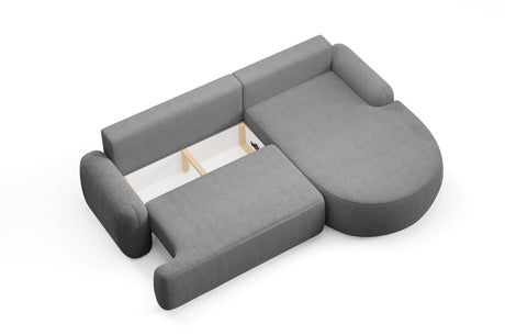 CORNER SOFA BED LUNA 264CM  / FOAM STAIN PROOF FABRIC