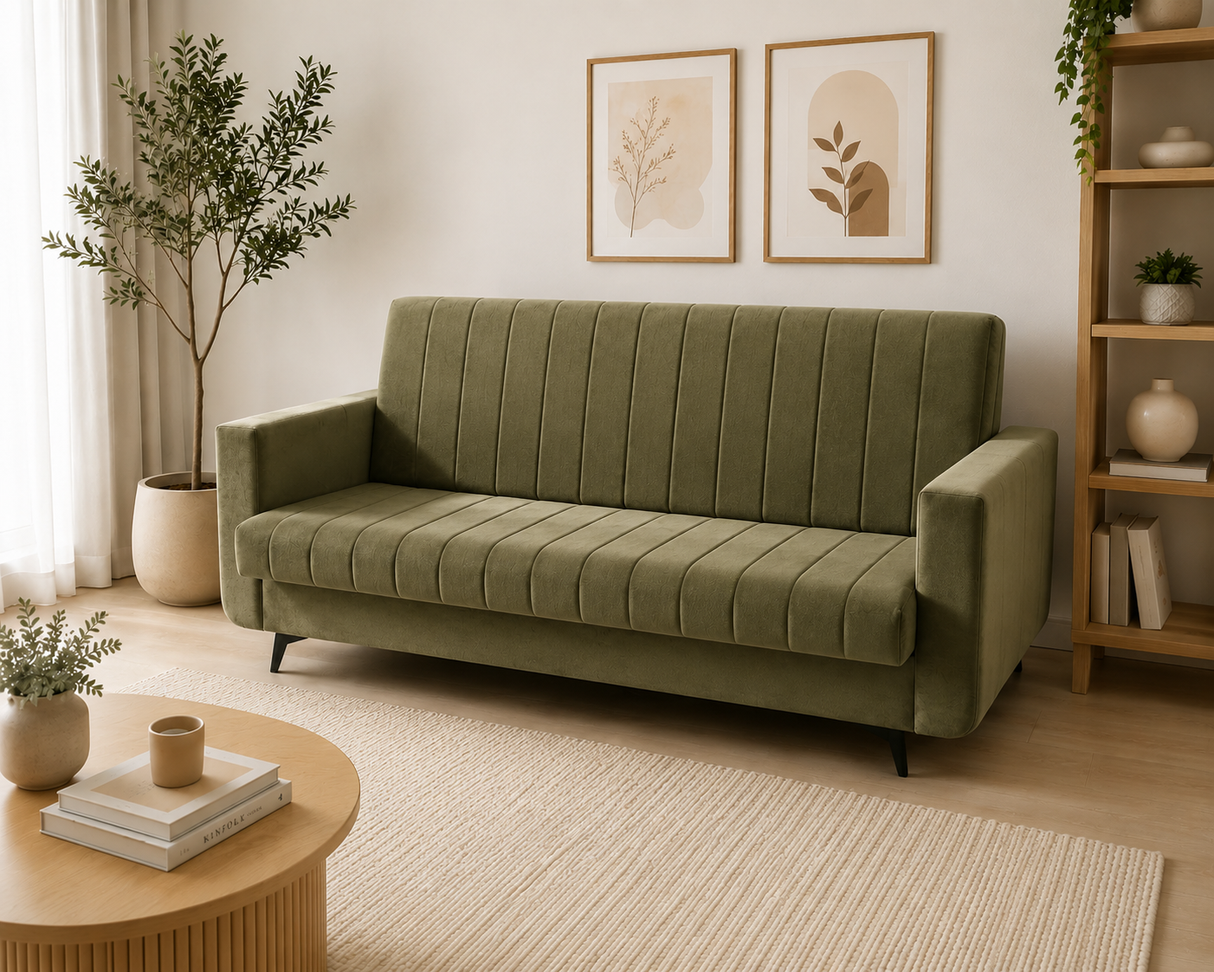 SOFA Z FUNKCJĄ SPANIA LINEA 218 CM / SPRĘŻYNY + PIANKA