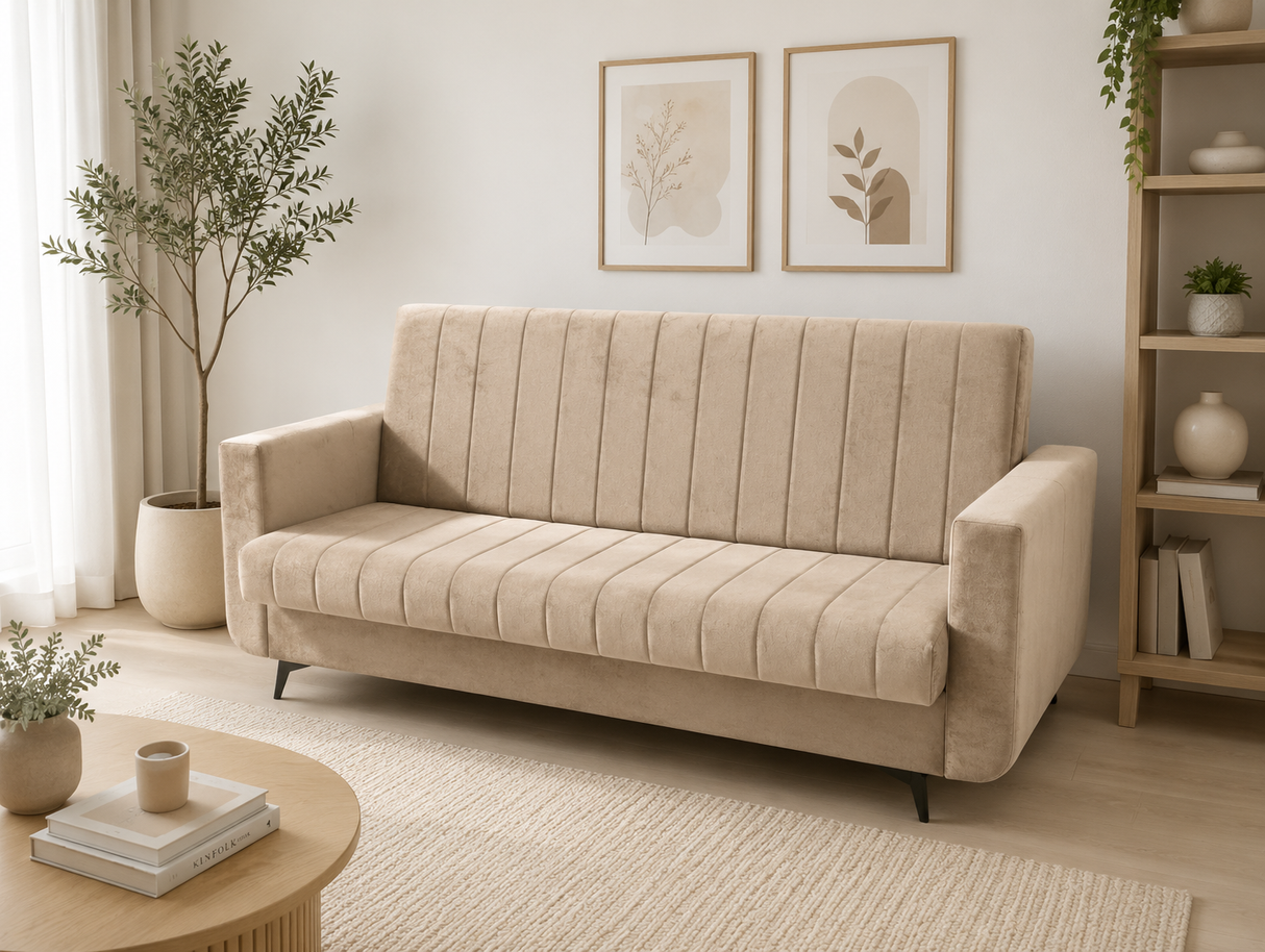 SOFA Z FUNKCJĄ SPANIA LINEA 218 CM / SPRĘŻYNY + PIANKA
