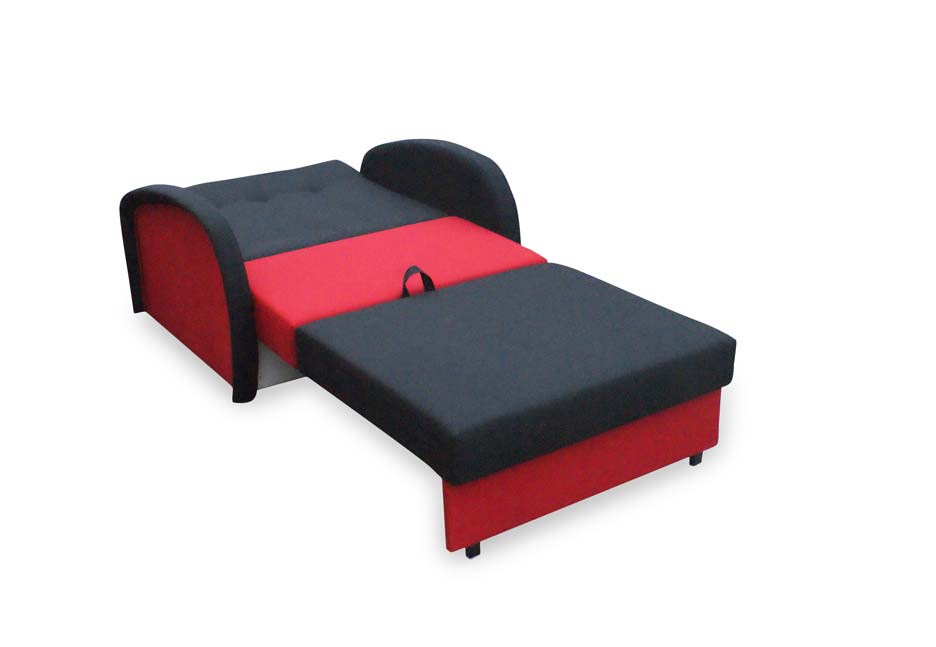 SINGLE SOFA BED SUZIE 97CM PURPLE ZEBRA / FOAMDimensions :- width 97 cm- height 85 cm- depth 95 cm- area sleeping 80/195 cm +/- 3The sofa is made of a wooden frame, the sleeping surface is made of PUR T30 / 42 foam.The sofa is unfolded using an automatic