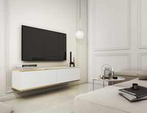 TV Stand ORO 135 whiteTV Stand ORO 135Depth: 32cmWidth: 135cmHeight: 30cmA modern tv table is a practical and elegant piece of furniture, a perfect for people who looking for functional furniture for a modern interior.The simple design guarantees easy ass