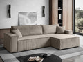 CORNER SOFA BED BERGAMO XL 277CM SPRINGS + FOAMDimensions: total width: 277 cm, total height: 83 cm, total depth: 143 cm, sleeping area: 130x230 cm. Color: POSO fabric Execution: L-shaped corner, corner sofa with sleeping function, corner sofa with a bedd